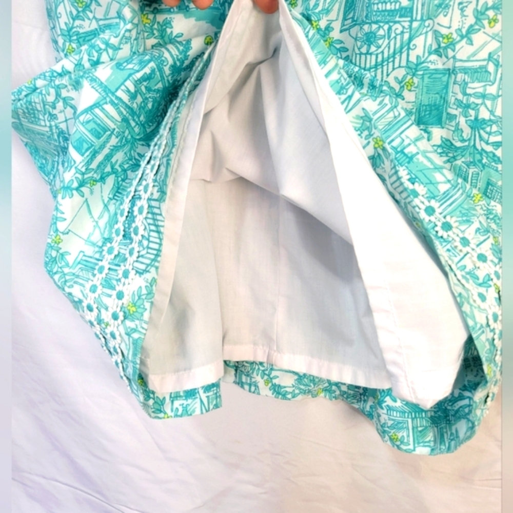 Lily Pulitzer Vintage Worth Avenue Toile Lenore White Label Sleeveless Dress - Picture 7 of 10